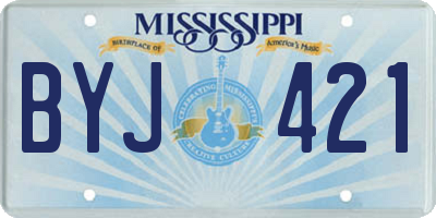 MS license plate BYJ421