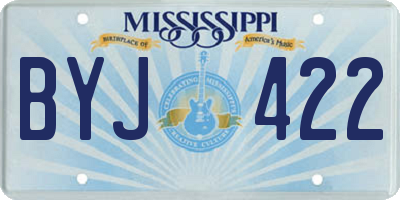 MS license plate BYJ422