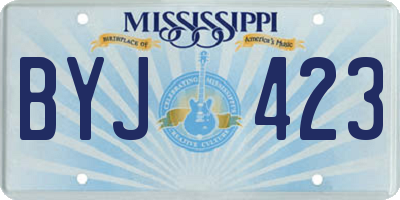 MS license plate BYJ423