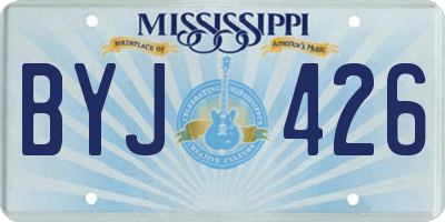 MS license plate BYJ426