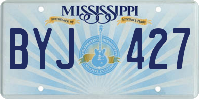 MS license plate BYJ427