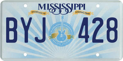 MS license plate BYJ428