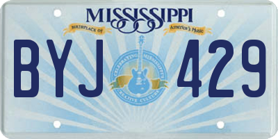 MS license plate BYJ429