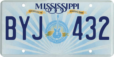 MS license plate BYJ432