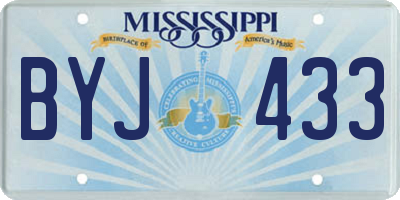 MS license plate BYJ433
