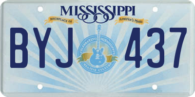 MS license plate BYJ437