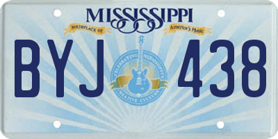 MS license plate BYJ438