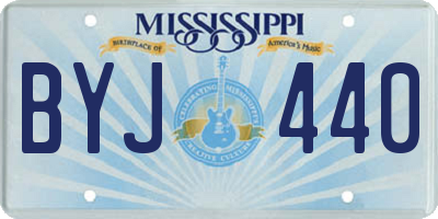 MS license plate BYJ440
