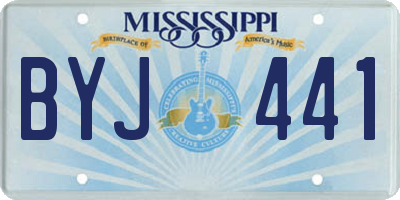 MS license plate BYJ441