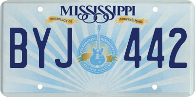 MS license plate BYJ442
