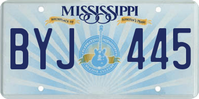 MS license plate BYJ445