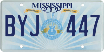 MS license plate BYJ447