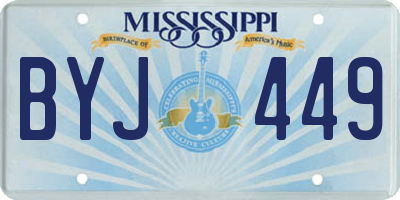MS license plate BYJ449