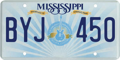 MS license plate BYJ450