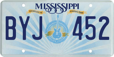 MS license plate BYJ452