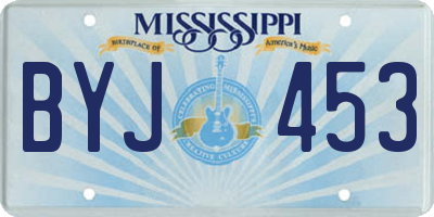MS license plate BYJ453