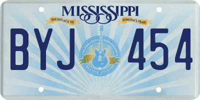 MS license plate BYJ454