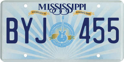 MS license plate BYJ455