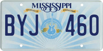 MS license plate BYJ460