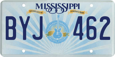MS license plate BYJ462