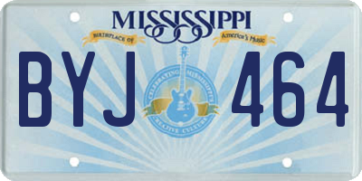MS license plate BYJ464