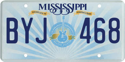 MS license plate BYJ468