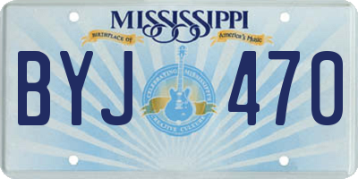 MS license plate BYJ470