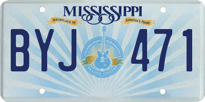 MS license plate BYJ471