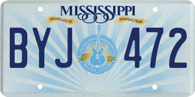 MS license plate BYJ472
