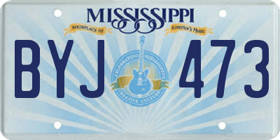 MS license plate BYJ473