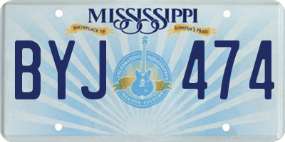 MS license plate BYJ474