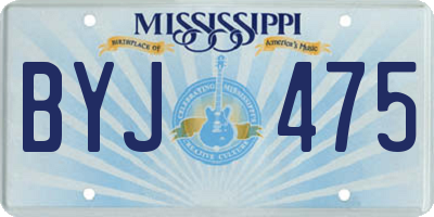 MS license plate BYJ475