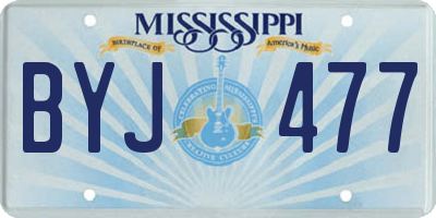 MS license plate BYJ477