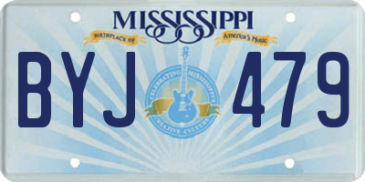 MS license plate BYJ479