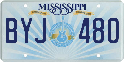 MS license plate BYJ480