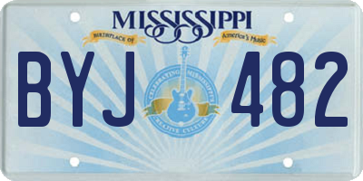 MS license plate BYJ482