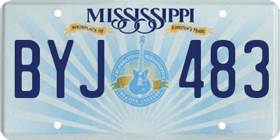 MS license plate BYJ483