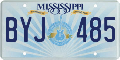 MS license plate BYJ485