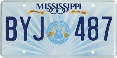 MS license plate BYJ487