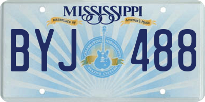 MS license plate BYJ488