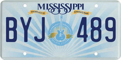 MS license plate BYJ489