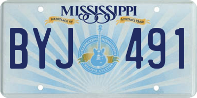 MS license plate BYJ491