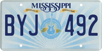 MS license plate BYJ492