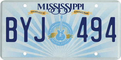 MS license plate BYJ494
