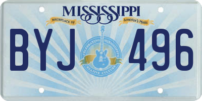 MS license plate BYJ496