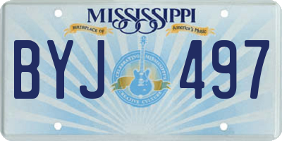 MS license plate BYJ497
