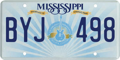 MS license plate BYJ498