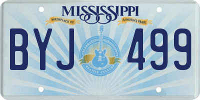 MS license plate BYJ499