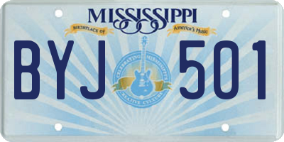 MS license plate BYJ501