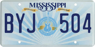 MS license plate BYJ504
